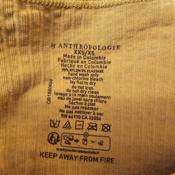 Yellow by Anthropologie Women's The Reegan Seamless Ribbed Cropped Tank Top - Picture 3 of 6